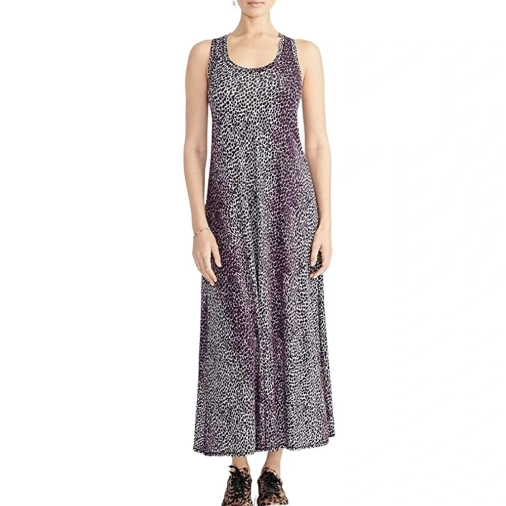 Rachel Rachel Roy Women‎ Racerback Maxi Dress Bright Hyacinth Combo size L